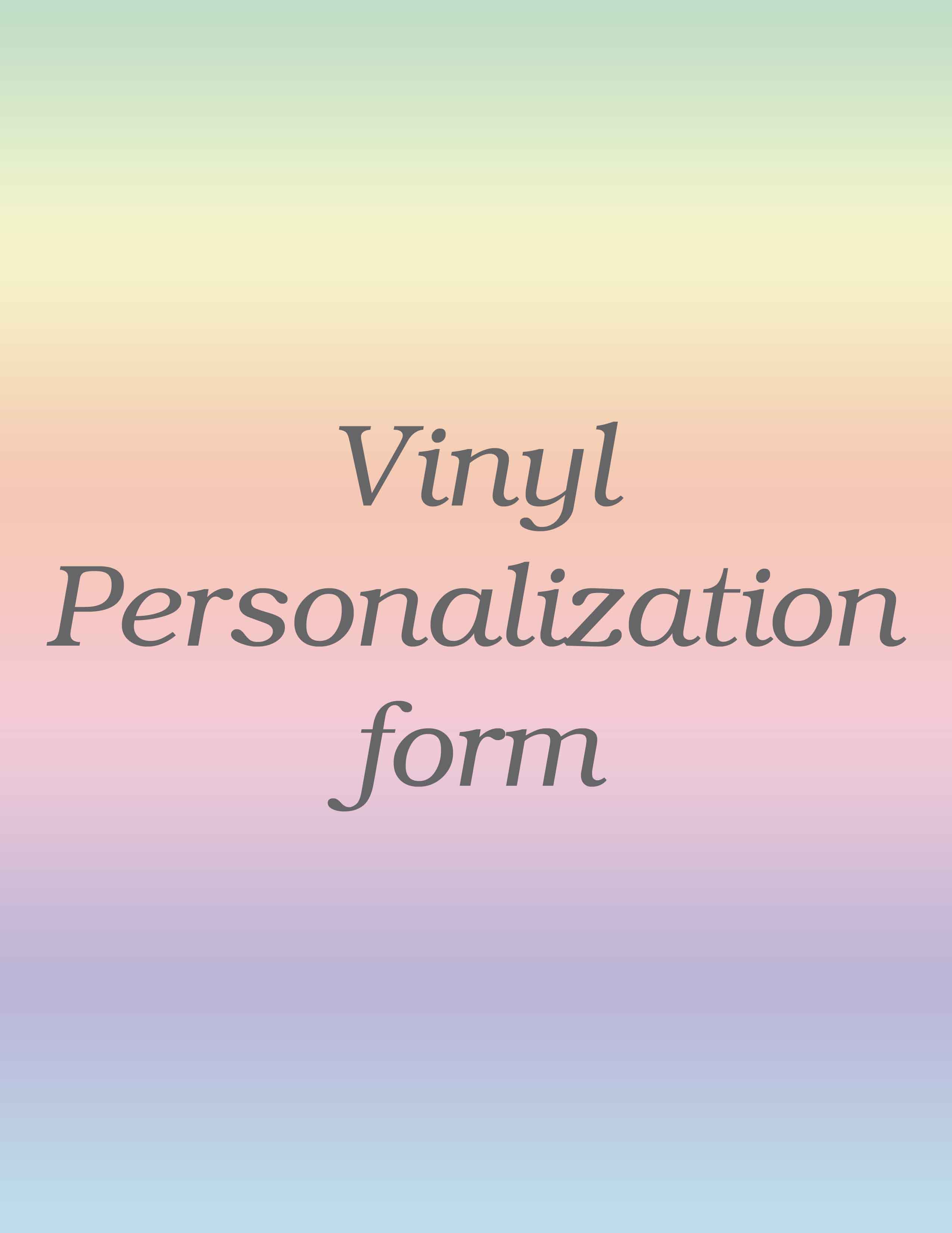 Personalization Cover